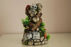 Acuario Detallado Calavera Pirata & Barril Decoración 12 x 18 CM Para Orbs - Imagen 1 de 5