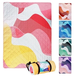Whale Flotilla Extra Large Waterproof Picnic Blankets 60"x80", Foldable Light... - Picture 1 of 7