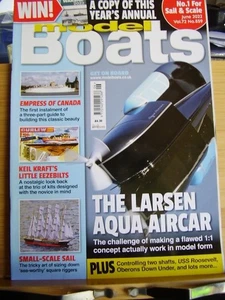 MODEL BOATS MAG JUNE 2022 THE LARSEN AQUA AIRCAR EMPRESS OF CANADA OBERONS - Picture 1 of 5