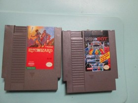 Pin-Bot + Legazy Wizard ( NES, 1985)lot of 2, no manuals, Tested