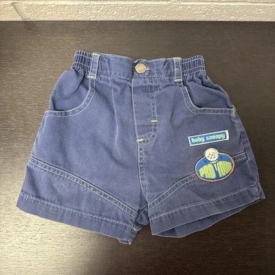 Pantalones cortos de golf vintage bordados de carga para bebé Snoopy para niño pequeño talla 12 M Foto 1 de 4