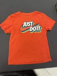 Nike Boys T-shirt Orange Just Do It - Picture 1 of 12