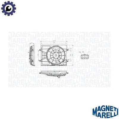 FAN ENGINE COOLING 069422793010 FOR HYUNDAI G4FA 1.4L G4GC 2.0L G4FC 1.6L 4cyl - Image 1 of 4