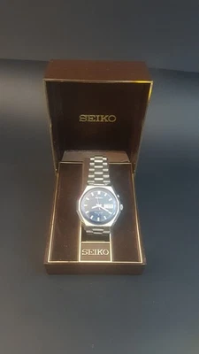 Reloj de pulsera 5: 1974 Seiko 4006-6030 Bell-Matic esfera azul oscuro/alarma/día/fecha/caja Foto 1 de 4