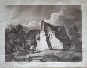 Ackermann 1809 Antique Print – Chelsea Cottage, London, Original Engraving - Picture 1 of 5