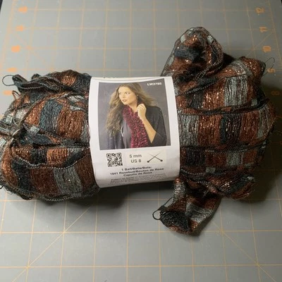 Red Heart Boutique Ribbons  Rosebud Yarn 3.5 oz. 42 yds Skein Marble Sparkle - Image 1 of 4