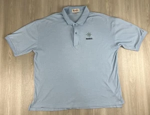 Vintage Seattle Mariners Light Blue Antigua Mens XL Polo T Shirt Single Stitch - Picture 1 of 11