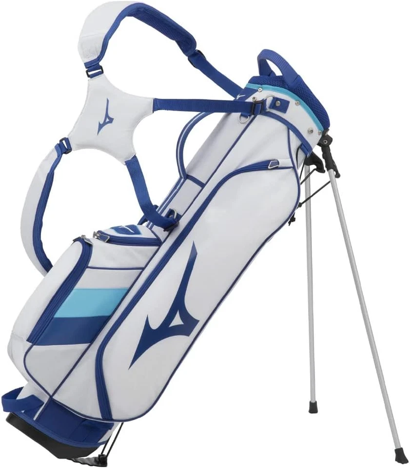 MIZUNO Golf Men's Caddy Bag Tour Slim Stand 2kg 7 x 47in White Blue 5LJC2226