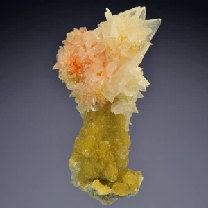 Colemanita con realgar en boro calcita, condado de Kern, California 0801-B336 - Imagen 1 de 8