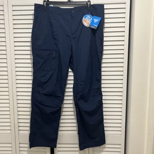 New Men’s Columbia PFG Pants Navy Blue 42x32 Omni-Shade Omni-Wick UPF 50 Cargo - Picture 1 of 11
