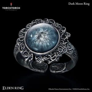Dark Moon Ring | ELDEN RING x TORCH TORCH Official Silver Accessory NEW Japan - Picture 1 of 10