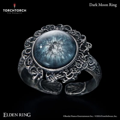 Anillo Luna Oscura | ANILLO ELDEN x ANTORCHA Accesorio Oficial Plata NUEVO Japón Foto 1 de 4