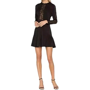 Lover Daphne Lace Mini Dress Black Size 8 AU/UK (US 4) Long Sleeves Designer - Picture 1 of 11