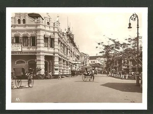 Kuala Lumpur rppc Street Shops Rikscha Malaya Malaysia 30er - Bild 1 von 1