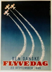 Original vintage poster DENMARK ACROBATIC AIR SHOW 1945 - Picture 1 of 1