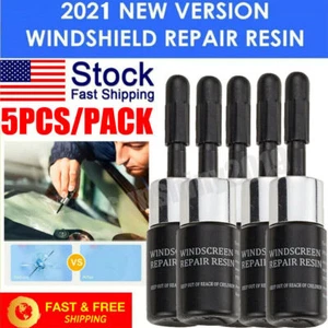 5 Pack Car Glass Nano Repair Fluid Automotive Windshield Resin Crack Glue Kit US - Picture 1 of 12