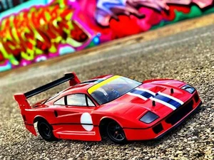 S0040 - FERRARI F-40 SCALA 1/8 GP RC CAR BODY 295mm - Picture 1 of 7