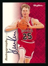 1996-97 FLEER SKYBOX STEVE KERR BLACK INK ON-CARD AUTO AUTOGRAPH CHICAGO BULLS!