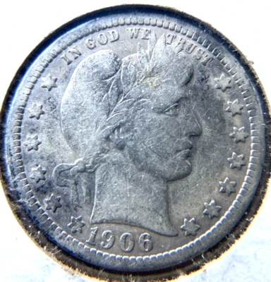 Cuarto de barbero fino 1906 + "limpio" 90 % plata. 10,56 Foto 1 de 4