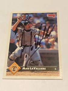 Mike LaValliere Autographed Donruss 1993 Card Pittsburgh PIRATES - Picture 1 of 2