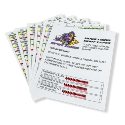 Spot Hogg Archery Replacement Sight Tape/Yardage Tapes RED 29673