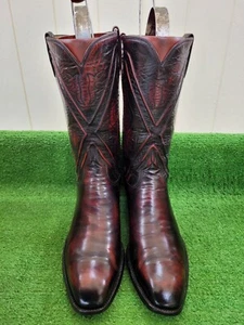 VTG ⭐ LUCCHESE CLASSICS ⭐ SAN ANTONIO ⭐ ITALIAN GOAT SKIN ⭐ WESTERN BOOTS 10.5 D - Picture 1 of 24