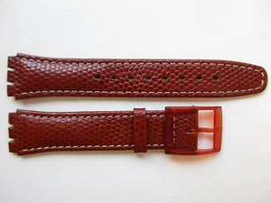Correa de reloj de cuero Swatch GM110 ""Orly"" 17 mm - Imagen 1 de 2