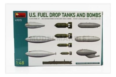 MINIART 49015 ACCESSORIES - MILITARY U.S. FUEL DROP TANKS AND BOMB - 1/48 - Immagine 1 di 2