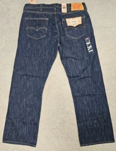Levi’s 501 38x30 Straight Leg Dark Wash Button Fly Blue NWT! FREE SHIPPING - Picture 1 of 3