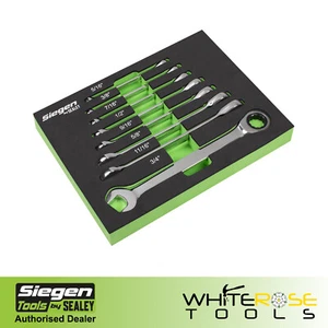 Siegen by Sealey Combination Ratchet Spanner Set 8pc Imperial - Picture 1 of 5