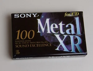 SONY METAL XR 100 KASSETTE TAPE C-MTLXRA IEC IV/TYPE IV NEU OVP UNGEÖFFNET - Bild 1 von 4