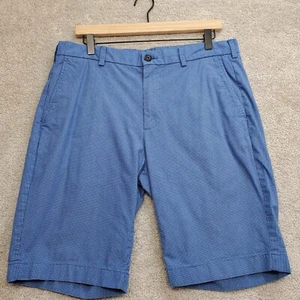 Brooks Brothers Chino Shorts Men 35 Blue Check Plaid Cotton Preppy Golf Outing - Picture 1 of 13