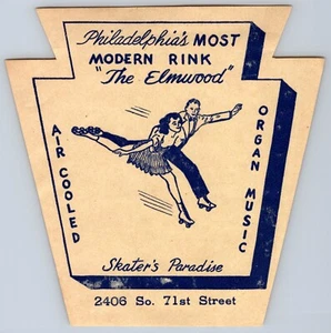 Pegatina de patinaje sobre ruedas Elmwood - Philadelphia PA - Estaba pegada a otra - Imagen 1 de 2