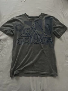 Adidas Shirt Youth Medium Gray Athletic Aeroready Tee Size M Youth - Picture 1 of 3