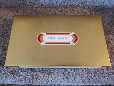 Tesoros de fragancia de 9 frascos Estee Lauder vintage casi nuevo en caja original dorada Foto 1 de 4