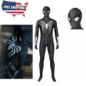 Spider-Man Across the Spider-Verse Miles Morales Venom Cosplay Costume Jumpsuit - Picture 1 of 20
