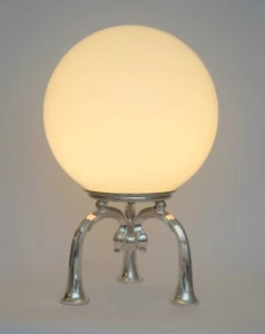 Design Lampe "THE GLOBE" Einzelstück Messinglampe Berlin versilbert Leuchte - Bild 1 von 7