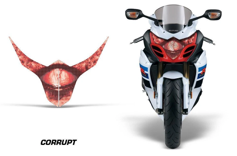 Kit de gráficos de ojos de faros cubierta de calcomanía para Suzuki GSXR 1000R 2010-2013 CORRUPT R Foto 1 de 1