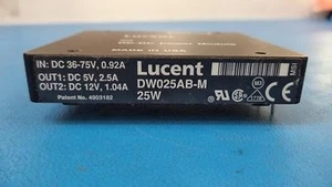 LUCENT 25W DC-DC POWER MODULE, DW025AB-M, IN:DC36-75V,0.92A OUT1:DC 5V, 2.5A OUT - Picture 1 of 5