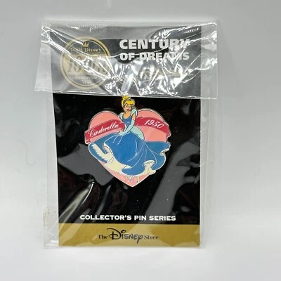 Disney Store Japan Pin Walt 100th Century #77 Cinderella Princess 1950 — 第 1/3 张图片