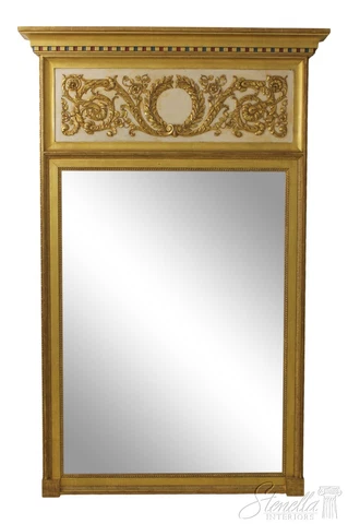 58360EC: Monumental French Style Gold Gilt Trumeau Mirror Cover