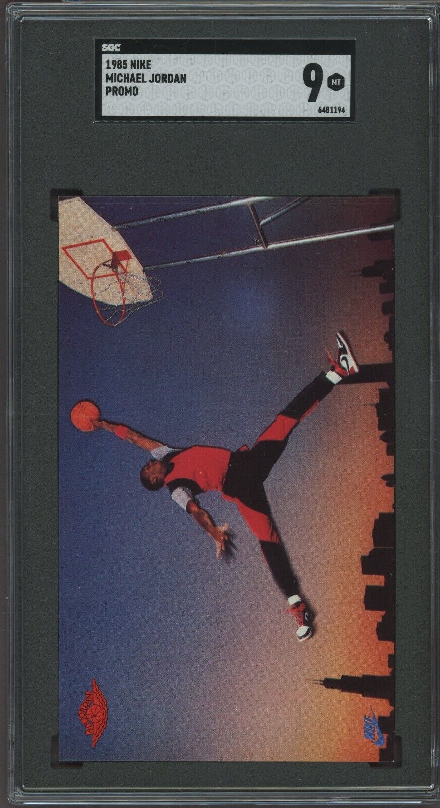 1985 Nike Promo Basketball Michael Jordan RC Rookie HOF SGC 9 " LOOKS GEM MINT "