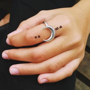 Anello donna vintage boho mezzaluna impilabile lunare misure 6-10 - Foto 1 di 11