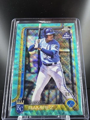 1120041 - 2025 Topps Pro Debut  Chrome Ramon Ramirez Aqua  /75 PDC-73 - Image 1 of 2
