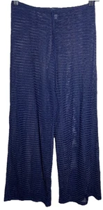 Jordan Taylor Cover Up Pants Navy Sheer Pull On Swim Beach Resort M - Picture 1 of 4