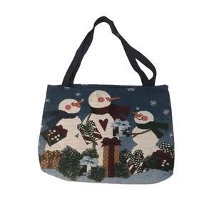 Mohawk Home offen Gobelin Schneemann Winter Urlaub Beuteltasche Tasche Handtasche - Bild 1 von 6