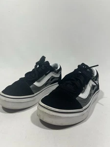 RARE Vans Old Skool Kids Size 12.5 Black w/ Gray Flame Lace Up Logo - Picture 1 of 22