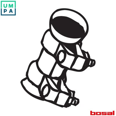 PIPE CONNECTOR EXHAUST SYSTEM 265-810 FOR SKODA RENAULT CLIO/II/Mk/MIO/III/IV - Image 1 of 4