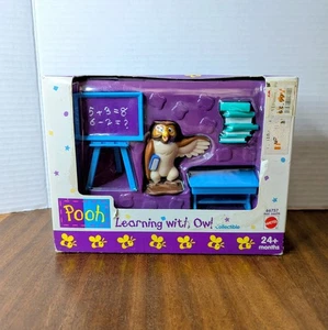 Winnie Puuh Lernen mit Eule Figur Set Mattel Vintage 1990’s Lehrer #66757 NEU - Bild 1 von 5