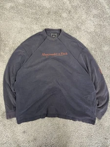 Abercrombie & Fitch T-Shirt Gr. XL dunkelblau langarm Grunge y2k Vintage - Bild 1 von 8